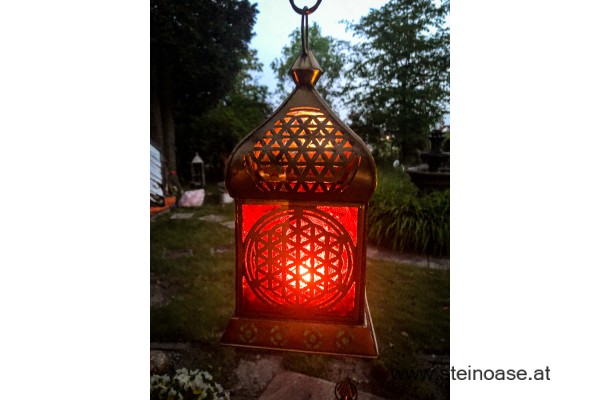 Orientalisches Licht 'Blume des Lebens' Rot